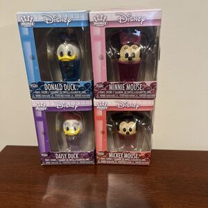 Disney Funko Minis Boba Tea Full Mickey Minnie Daisy Donald New/Sealed Set of 4
